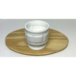 Randall Vintage White Milk Glass Planter Unsigned 4"H x 5"W